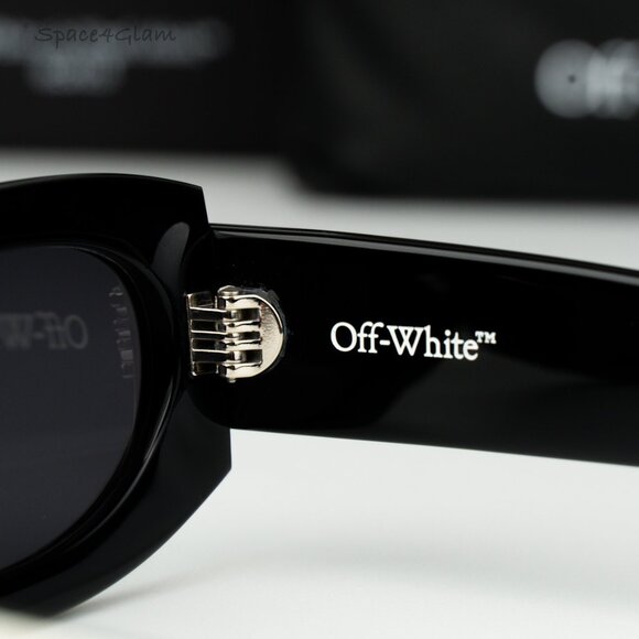 Off-White Women Sunglasses White Black Grey Oval OERI13O ORLANDO 0107 BRAND NEW main image 6
